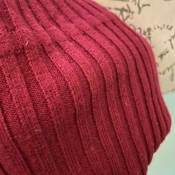 Women's Burgundy Sweater - Picture 6 of 6